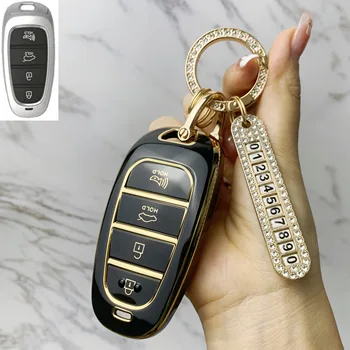 Для Hyundai Elantra Tucson Sonata Силиконовый чехол для дистанционного ключа автомобиля без ключа
