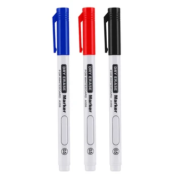 Стираемая ручка для белой доски чрезвычайно тонкая ручка для сухого стирания 0,5 ММ, водостойкий маркер для экзаменов в офисе
