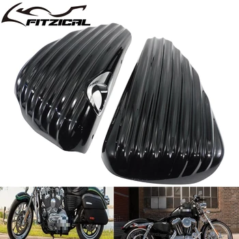 Мотоцикл Левая Правая Сторона Крышка Батарейного Отсека Защитный Кожух Черного Обтекателя Крышка Батарейного Отсека Для Harley Sportster XL 1200N Iron 883 1200 2004-2023