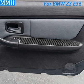 Для BMW Z3 E36 1998-2002 Настоящая Внутренняя Дверь Из Углеродного Волокна, Панель Подлокотника, Декоративная Крышка, Аксессуары Для Украшения Интерьера Автомобиля, Наклейка
