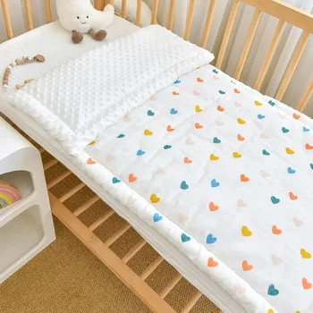 Наматрасник для детской кроватки 120x60 см, комплект постельного белья для мальчиков, флисовый наматрасник, Дышащий Комплект постельного белья для девочек, Elinfant, коврик для кроватки