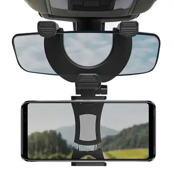 Телескопический держатель смартфона для автомобильного зеркала с возможностью поворота на 360 градусов, подставка для телефона, Регулируемый держатель сотового телефона Для большинства телефонов