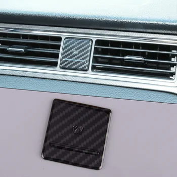 Декор переднего прикуривателя автомобиля, декоративная накладка, подходит для Ford Mustang 2010 2011 2012 2013 2014, углеродное волокно, АБС