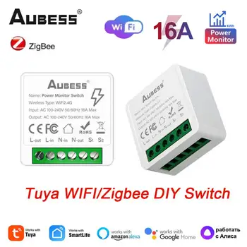 16A Zigbee/WIFI Tuya Smart Switch Поддерживает приложение Дистанционного управления 2-Полосным Шлюзом Smart Life Работает С Alexa И Google Home
