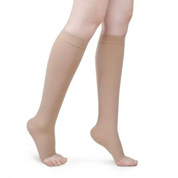 1 пара женских мужских чулок с поддержкой ниже колена, компрессионные дышащие спортивные носки при варикозном расширении вен