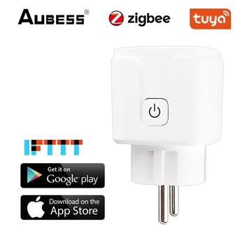 Zifbee 20/16A EU Smart Plug Tuya Дистанционная Розетка Голосового Управления Для Alexa Yandex Alice Home Smart Life