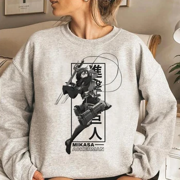 Толстовки Titans Attack женские y2k эстетический винтажный пуловер женская одежда готический свитер