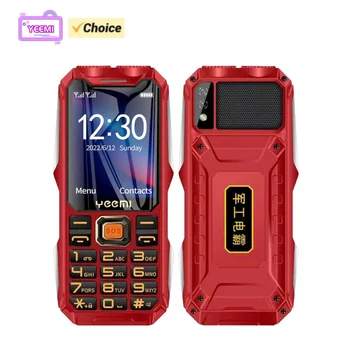 YEEMI Q8 GSM 2G Прочный Телефон С Большой Батареей, Двойной Фонарик, 2,4-дюймовый HD-Экран, Две SIM-карты, Мобильный Телефон с Большой Кнопкой, Мобильный Телефон