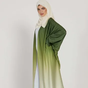Элегантные Макси-платья, Мусульманская Абая, Ближний Восток, Дубай, Модный мусульманский Кардиган с рукавами 