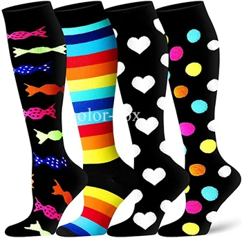 Спортивные носки Компрессионные носки для бега при медицинском варикозном расширении вен, отеках, диабете, беременности, для женщин, компрессионные носки для перелетов, путешествий