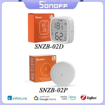 SONOFF SNZB-02P/02D Датчик Температуры И Влажности Zigbee Монитор Комплекты Автоматизации Умного Дома Поддерживают eWeLink Alexa Google Home