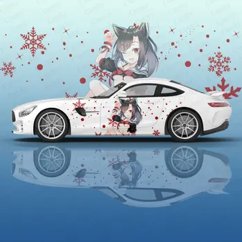 Наклейка на автомобиль Azur Lane Shigure anime Защитная Пленка Виниловая Боковая Графическая Обертка Аксессуары Itache Painting Наклейка на Автомобиль на Заказ