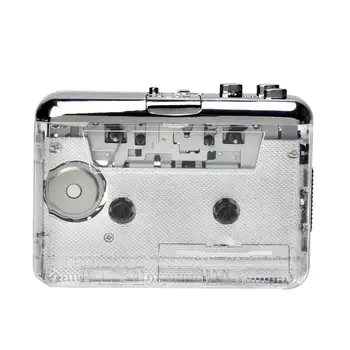 Кассетный проигрыватель Портативный магнитофон в формате Mp3 с полностью прозрачным корпусом и портом Type-C прямая поставка