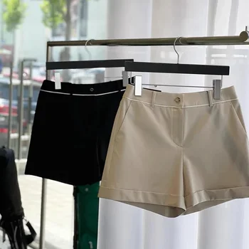 23 Новых женских контрастных полоски для гольфа, облегающие эластичные шорты с высокой талией, короткие брюки
