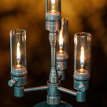 Лампа Кемпинг Фонарь Регулируемый алюминиевый сплав CAMPINGMOON Кемпинг Газовая горелка при свечах Газовый фонарь Практичный
