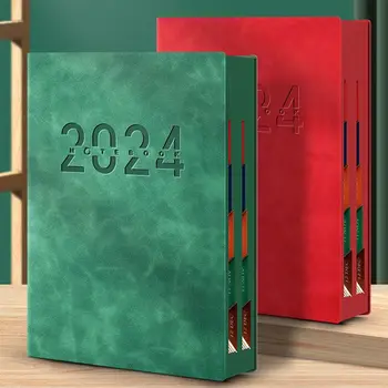 Блокнот-планировщик формата А5 на 2024 год с бирками Бумажный блокнот для планирования рабочего времени Канцелярские принадлежности Школьные принадлежности Блокноты