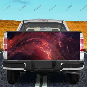 Nebula Красочная наклейка на заднюю дверь грузовика с изображением HD-деколи Универсальная, подходит для полноразмерных грузовиков, устойчива к атмосферным воздействиям и безопасна для автомойки