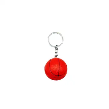 Брелок с имитацией круглого мяча, устойчивый к выцветанию, многократного использования, Гладкая поверхность, украшающая портативный аксессуар для мини-баскетбольного брелка