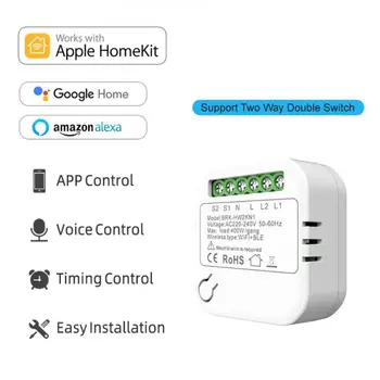 16A Homekit WIFI Smart Switch Mini 2-полосный Модуль Переключателя Управления Cozylife Smart Breaker Поддерживает Alexa Home Siri