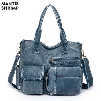 Женская сумка, женская черная винтажная сумка большой вместимости, новая ретро-сумка через плечо, модная сумка-мессенджер