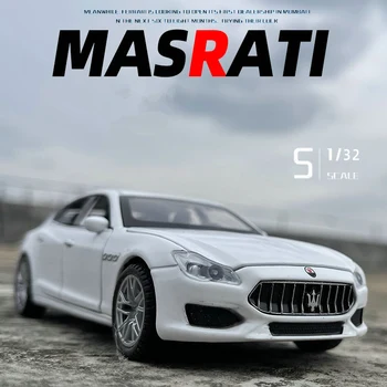 1:32 Maserati Ghibli Quattroporte Coupe Модель легкосплавного автомобиля, имитирующая металлическую игрушечную машину, звуковая и световая игрушка в подарок