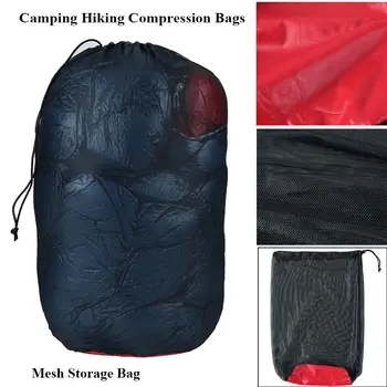 Черная сетчатая сумка для хранения, высококачественные нейлоновые дорожные аксессуары 26 * 53 см, Карман на шнурке из полиэстера, хранение на открытом воздухе
