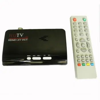Цифровой наземный ТВ-приставка по протоколу HD DVB T T2 HD AV CVBS внешний ТВ-тюнер-ресивер с дистанционным управлением для ЖК-монитора