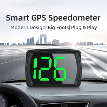 GPS Kmh HUD цифровой спидометр головной дисплей Отображение скорости крупным шрифтом в режиме реального времени для всех автомобилей Аксессуары для автомобильной электроники