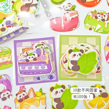 12 упак. / лот Kawaii Fruit Cake Panda Memo Pad, стикеры, милые канцелярские принадлежности N Times, блокнот, почтовые школьные принадлежности
