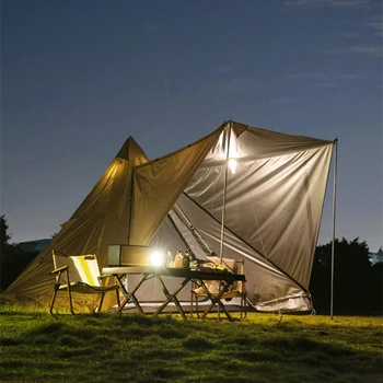Походная палатка пирамидальной формы, полностью автоматическая палатка Tipi с вентиляционными окнами, Водонепроницаемая палатка для пеших прогулок из ткани Оксфорд