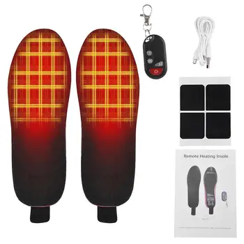 USB-Стельки Для Обуви С Подогревом, Теплый Коврик Для Носков, 3-Скоростные Беспроводные Температурные Электронагревательные Стельки, Теплые Термальные Стельки