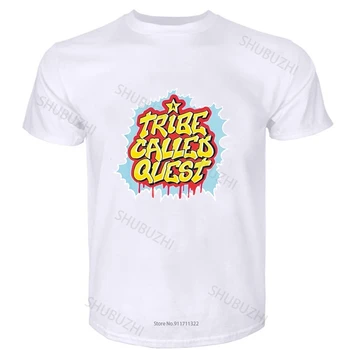 хлопковая футболка для мальчиков, модная брендовая футболка, мужская свободная футболка A Tribe Called Quest, винтажная футболка в стиле ретро в стиле хип-хоп