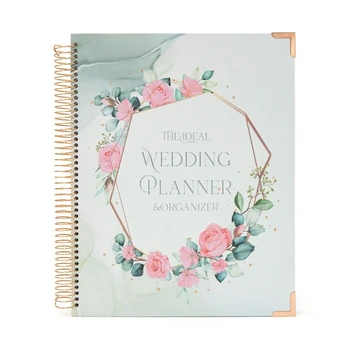 Книга для планирования свадеб в твердом переплете, упрощающая планирование обратного отсчета, прямая поставка