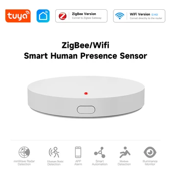 Tuya Wifi/Zigbee Детектор луча присутствия человека, Высокоточное обнаружение радера, Статические датчики движения Поддерживают умную жизнь