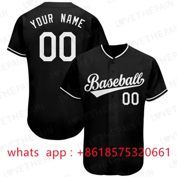 Пошив бейсбольной рубашки на заказ, модная бейсбольная майка с вашим именем/ номером, спортивная одежда с коротким рукавом для мужчин/женщин/молодежи