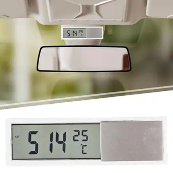 Автомобильные электронные часы, жидкокристаллический дисплей, отображение температуры на лобовом стекле на ЖК-дисплее, Аксессуары в 2-х автомобильных украшениях интерьера 1 G8E5