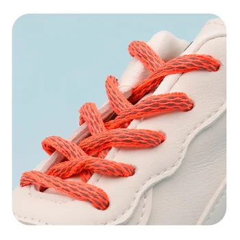 Weioulaces 6 Мм Уникальные Светоотражающие Шнурки длиной 3 М Роскошное Украшение Обуви Для Мужчин И Женщин 2023 Модные Кроссовки Повседневные Парусиновые Оранжевые Шнурки