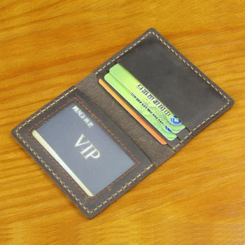 Винтажный держатель для карт из натуральной кожи ручной работы, мужской кошелек для карт, Женский держатель для кредитных карт, сумка для визиток, рукав для визиток MC-403