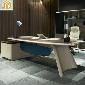 Индивидуальный модный и минималистичный стол босса, современная офисная мебель, большой письменный стол, стол менеджера, стол президента