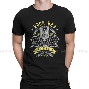 Футболка Rock Dad для мужчин, топы в стиле рок-н-ролл, новинка, футболка с мягким пушистым принтом, креативный подарок