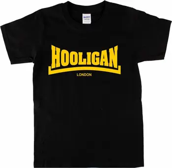 Футболка с логотипом Hooligan - футбольная, панк-, повседневная, добавьте название своего города, различные цвета