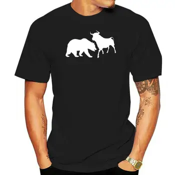 bulle bear биржевой трейдер, торговая подарочная футболка, мужская хлопковая футболка с круглым вырезом и принтом, мужская футболка с Юмором, летние Фотографии