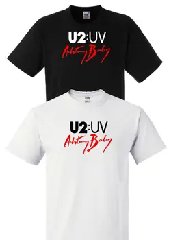 Achtung Baby U2: футболка Uv унисекс, черный или белый музыкальный тур