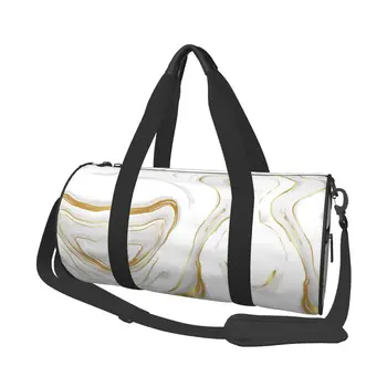 Спортивная сумка из жидкого мрамора, большая мужская оксфордская сумка в скандинавском современном стиле, изготовленная на заказ, модная милая дорожная сумка для фитнеса