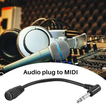 MIDI-КАБЕЛЬ, 5-контактный разъем Din для подключения к удлинительному кабелю TRS для стереозвука Monoprice 6,35 мм (1/4 дюйма)