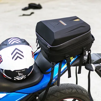 2024 Мотоциклетная сумка для хвоста 20Л-28Л Расширяемая сумка для мотоциклетного шлема, рюкзак для хранения багажа двойного назначения, Водонепроницаемые аксессуары для велоспорта