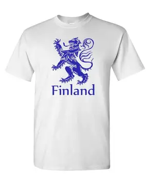 FINLAND LION RAMPANT - хлопковая футболка унисекс
