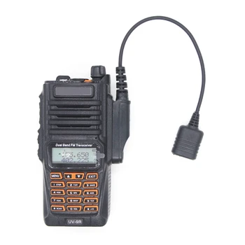Кабель-Адаптер для Baofeng UV-9R Plus UV-XR Водонепроницаемый К 2-Контактному Микрофону Гарнитуры Walkie Talkie UV-82 UV-S9