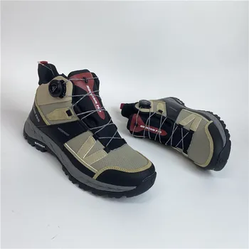 Мужская сетчатая дышащая кожаная обувь GTX с быстрой шнуровкой, водонепроницаемая противоскользящая Походная обувь, мужские Горные походные ботинки для скалолазания