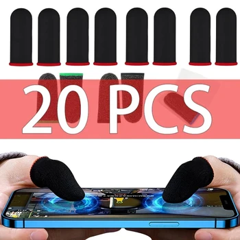 20/40шт Чехол для пальцев, дышащий игровой контроллер, рукав для пальцев для LOL PUBG, светящиеся перчатки для игр в телефоне с сенсорным экраном, для большого пальца